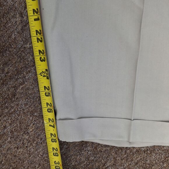 Havana Jacks Cafe Chino Pants Pleated Front Cuffed Hem Beige Men's Size 36 - Picture 11 of 12